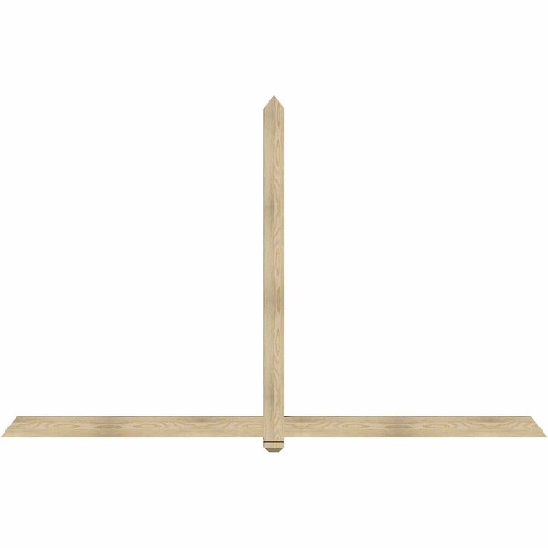 Ekena Millwork Eugene Rough Sawn Timber Gable Bracket, Douglas Fir, 108"W x 68"H x 4"D x 4"F, 15/12 Pitch GBW108X68X0404EUG00RDF - main